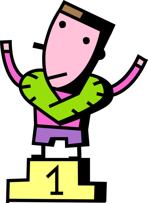 Winning Athlete With Laurel Wreath Image Illustration - Winning Athlete With Laurel Wreath Image Illustration (512x700)