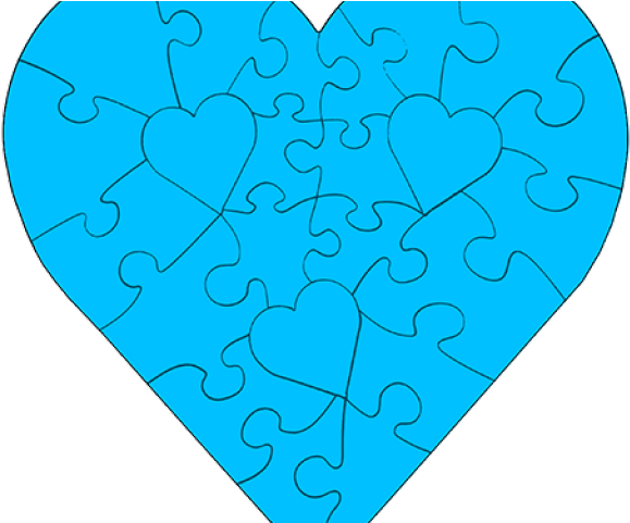 Heart Shaped Clipart Blue - Heart Shaped Clipart Blue (640x480)