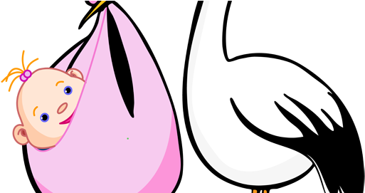 Girl Stork Clipart 1 - Girl Stork Clipart 1 (538x270)