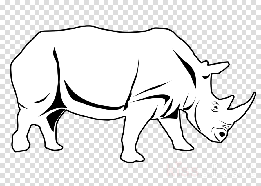 Rhino Template Clipart White Rhinoceros Clip Art - Rhino Template Clipart White Rhinoceros Clip Art (900x640)