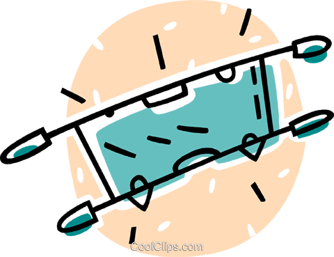Hospital Stretcher Royalty Free Vector Clip Art Illustration - Hospital Stretcher Royalty Free Vector Clip Art Illustration (480x369)