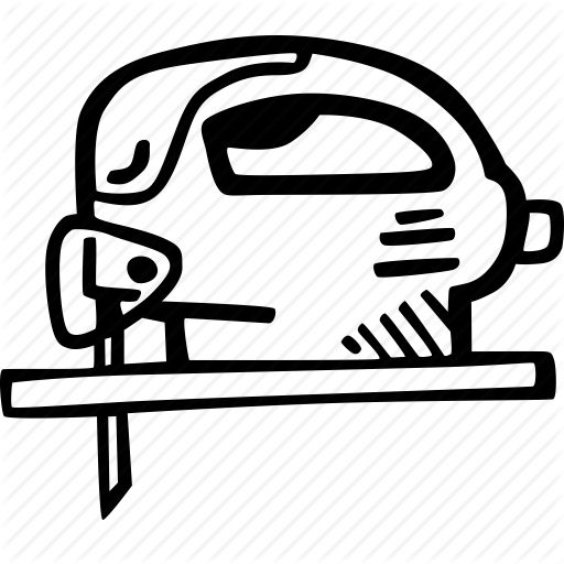 Banner Free Saw Black And White Clipart - Banner Free Saw Black And White Clipart (512x512)