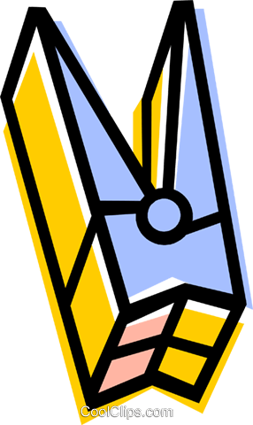Clothes Pin Royalty Free Vector Clip Art Illustration - Clothes Pin Royalty Free Vector Clip Art Illustration (286x480)