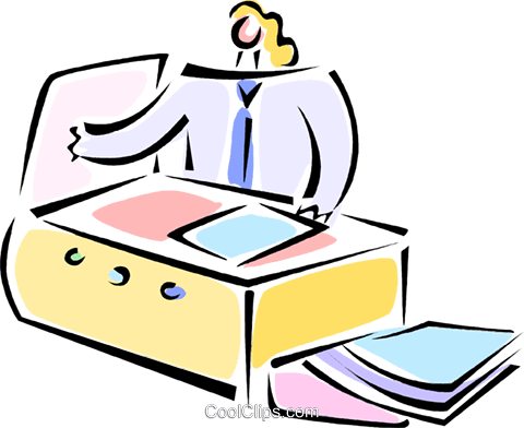 Businesswoman Working At The Photocopier Royalty Free - Businesswoman Working At The Photocopier Royalty Free (480x392)