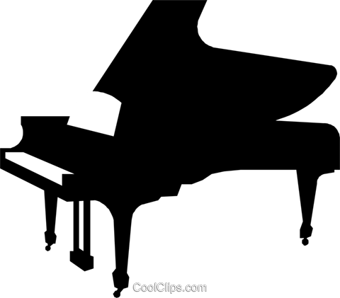Grand Pianos Royalty Free Vector Clip Art Illustration - Grand Pianos Royalty Free Vector Clip Art Illustration (480x421)