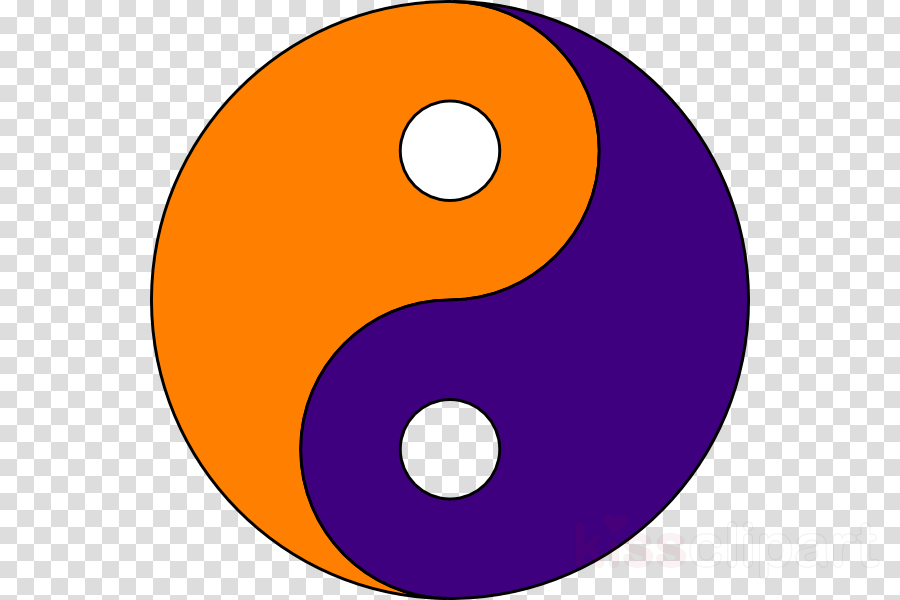 Purple And Orange Yin Yang Clipart Purple Yin And Yang - Purple And Orange Yin Yang Clipart Purple Yin And Yang (900x600)