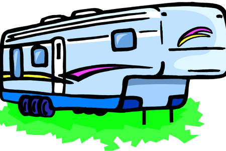 Camper Clipart Rv Campground - Camper Clipart Rv Campground (450x300)