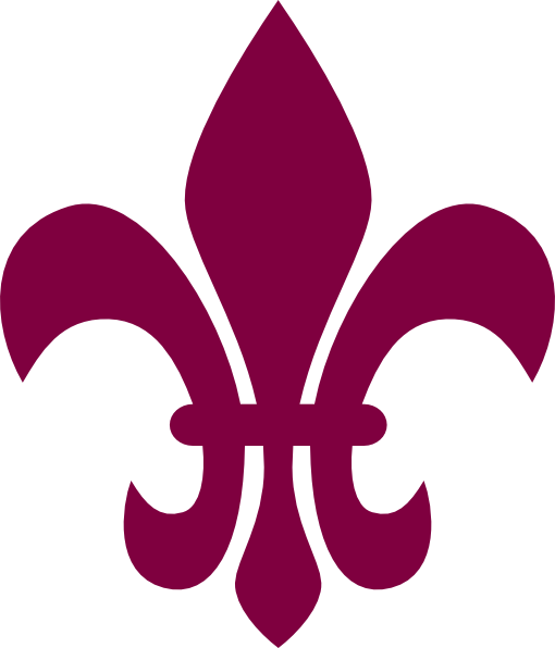 Magenta Fleur De Lis Clip Art - Magenta Fleur De Lis Clip Art (510x596)