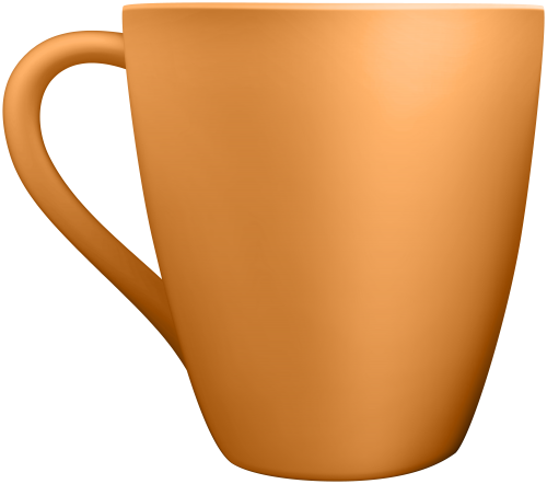 Orange Ceramic Mug Clip Art - Orange Ceramic Mug Clip Art (500x442)