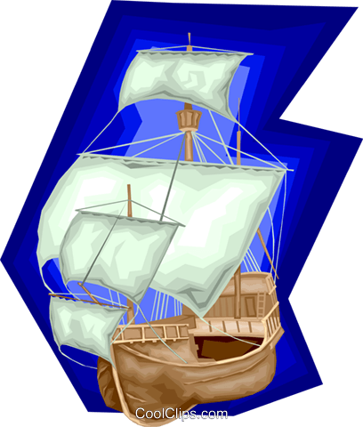 Ship, Tall Ship, Sailing Royalty Free Vector Clip Art - Ship, Tall Ship, Sailing Royalty Free Vector Clip Art (408x480)
