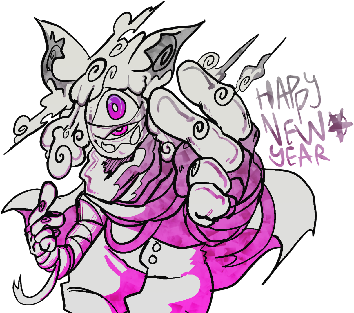 Happy New Year, Everyone A Mix Of My Cloud Character - Happy New Year, Everyone A Mix Of My Cloud Character (1280x1133)