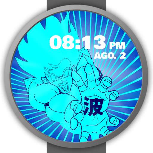 Dragon Ball Z Kamehameha Blue Variant Watch Face Preview - Dragon Ball Z Kamehameha Blue Variant Watch Face Preview (512x512)