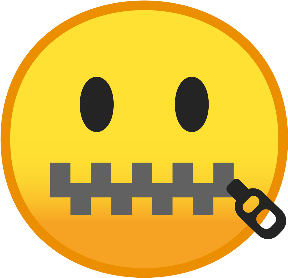 Graphic Royalty Free Download Zipper Mouth Face Icon - Graphic Royalty Free Download Zipper Mouth Face Icon (1024x1024)