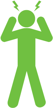 Figure With Hands Held To Head Indicating Stress - Figure With Hands Held To Head Indicating Stress (400x400)