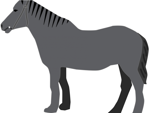 Stallion Clipart Gray Horse - Stallion Clipart Gray Horse (640x480)