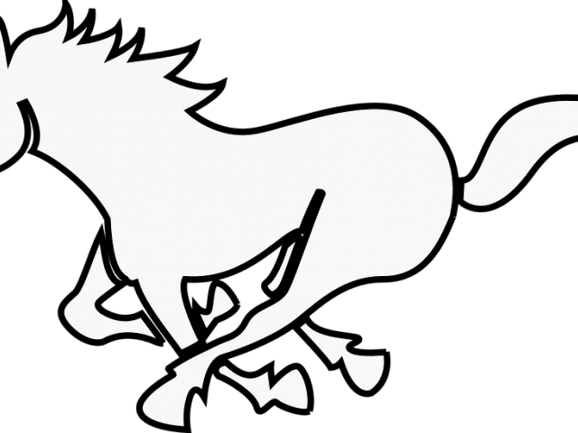 Stallion Clipart Horse Outline - Stallion Clipart Horse Outline (640x480)