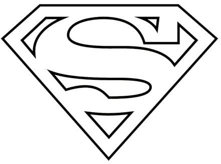 Black And White Superman Logo Png - Black And White Superman Logo Png (450x339)