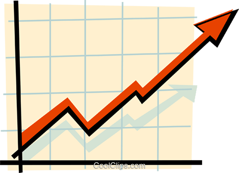 Growth Arrow Royalty Free Vector Clip Art Illustration - Growth Arrow Royalty Free Vector Clip Art Illustration (480x349)