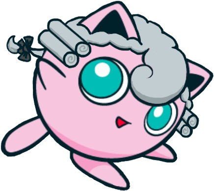 Jigglypuff Wearing A Powdered Wig - Jigglypuff Wearing A Powdered Wig (443x400)