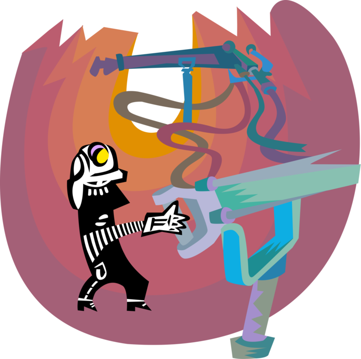 Firefighter With Vector Image Illustration Of Fights - Firefighter With Vector Image Illustration Of Fights (704x700)