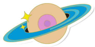 Space Boob Sticker Gif - Space Boob Sticker Gif (564x600)