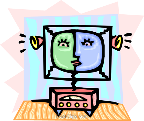 Futuristic Television Royalty Free Vector Clip Art - Futuristic Television Royalty Free Vector Clip Art (480x404)