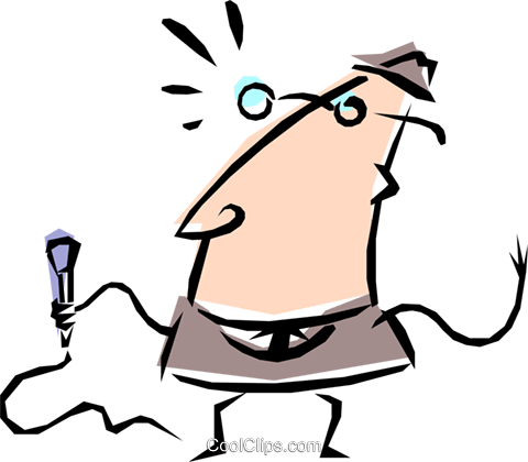 Reporter Royalty Free Vector Clip Art Illustration - Reporter Royalty Free Vector Clip Art Illustration (480x420)