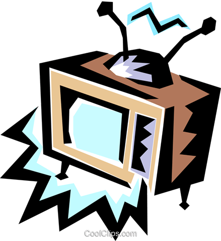 Tv Royalty Free Vector Clip Art Illustration - Tv Royalty Free Vector Clip Art Illustration (439x480)