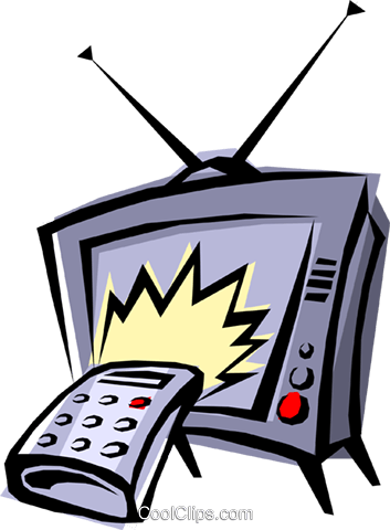 Television Royalty Free Vector Clip Art Illustration - Television Royalty Free Vector Clip Art Illustration (353x480)
