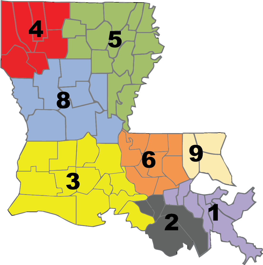 Louisiana Clipart Map New Orleans - Louisiana Clipart Map New Orleans (1275x1275)