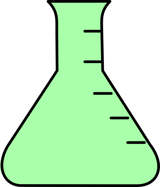 This Free Clip Arts Design Of Light Green Flask - This Free Clip Arts Design Of Light Green Flask (510x598)