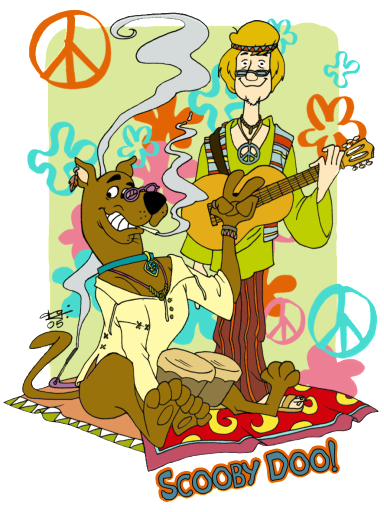 Scooby Doo And Shaggy Peace Out Man - Scooby Doo And Shaggy Peace Out Man (768x1024)