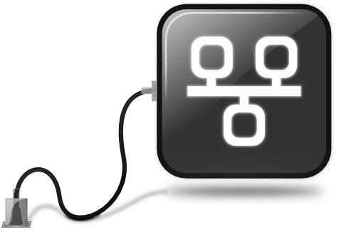 Community Glossy Button With Lan Wiring - Community Glossy Button With Lan Wiring (512x349)