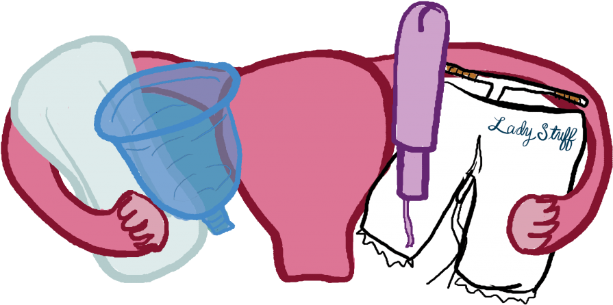 Lady Stuff // A Uterus Hugging A Pad, A Menstrual Cu, - Lady Stuff // A Uterus Hugging A Pad, A Menstrual Cu, (1024x547)