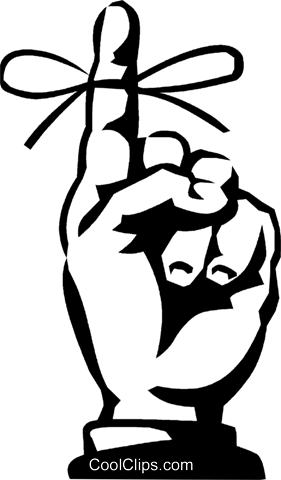 17 String Tied Around Finger Clip Art - 17 String Tied Around Finger Clip Art (281x480)