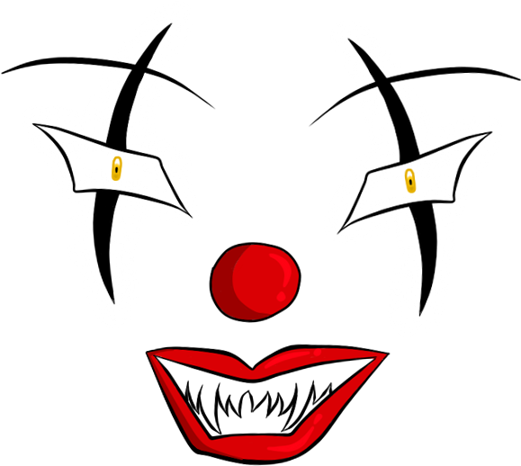 Clip Art Creepy Clown Makeup - Clip Art Creepy Clown Makeup (800x1293)