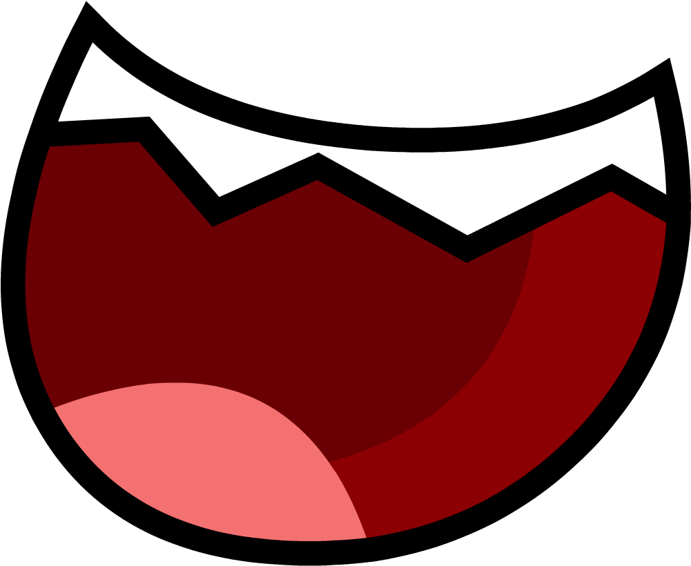 Transparent Angry Bfdi Mouth - Transparent Angry Bfdi Mouth (1000x859)