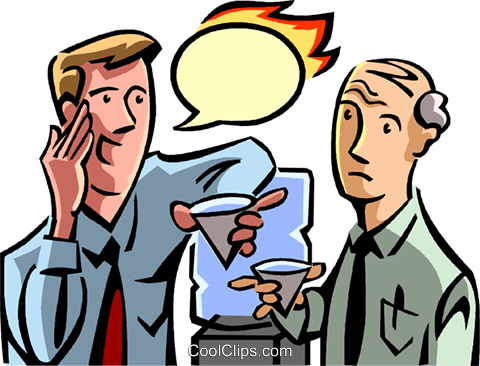 Two People Talking At The Water Cooler Royalty Free - Two People Talking At The Water Cooler Royalty Free (480x366)
