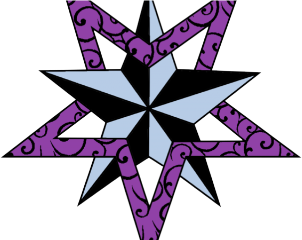 Nautical Star Tattoos Clipart Red Black - Nautical Star Tattoos Clipart Red Black (640x480)