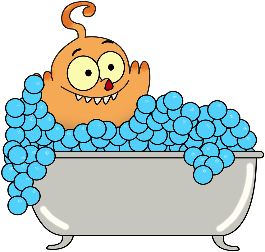 Foo Taking A Bubble Bath By Wildstar27 - Foo Taking A Bubble Bath By Wildstar27 (914x874)