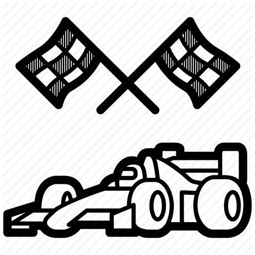 Drawn Race Car Motor Car - Drawn Race Car Motor Car (512x512)