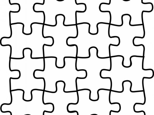Puzzle Clipart Black And White - Puzzle Clipart Black And White (640x480)