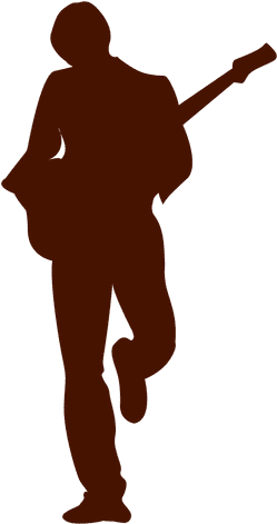Graphic Black And White Stock Music Guitar Player Silhouette - Graphic Black And White Stock Music Guitar Player Silhouette (512x512)