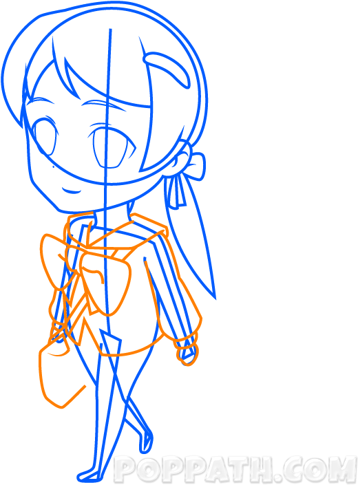 How To Draw A Chibi School Girl Pop Path - How To Draw A Chibi School Girl Pop Path (724x724)