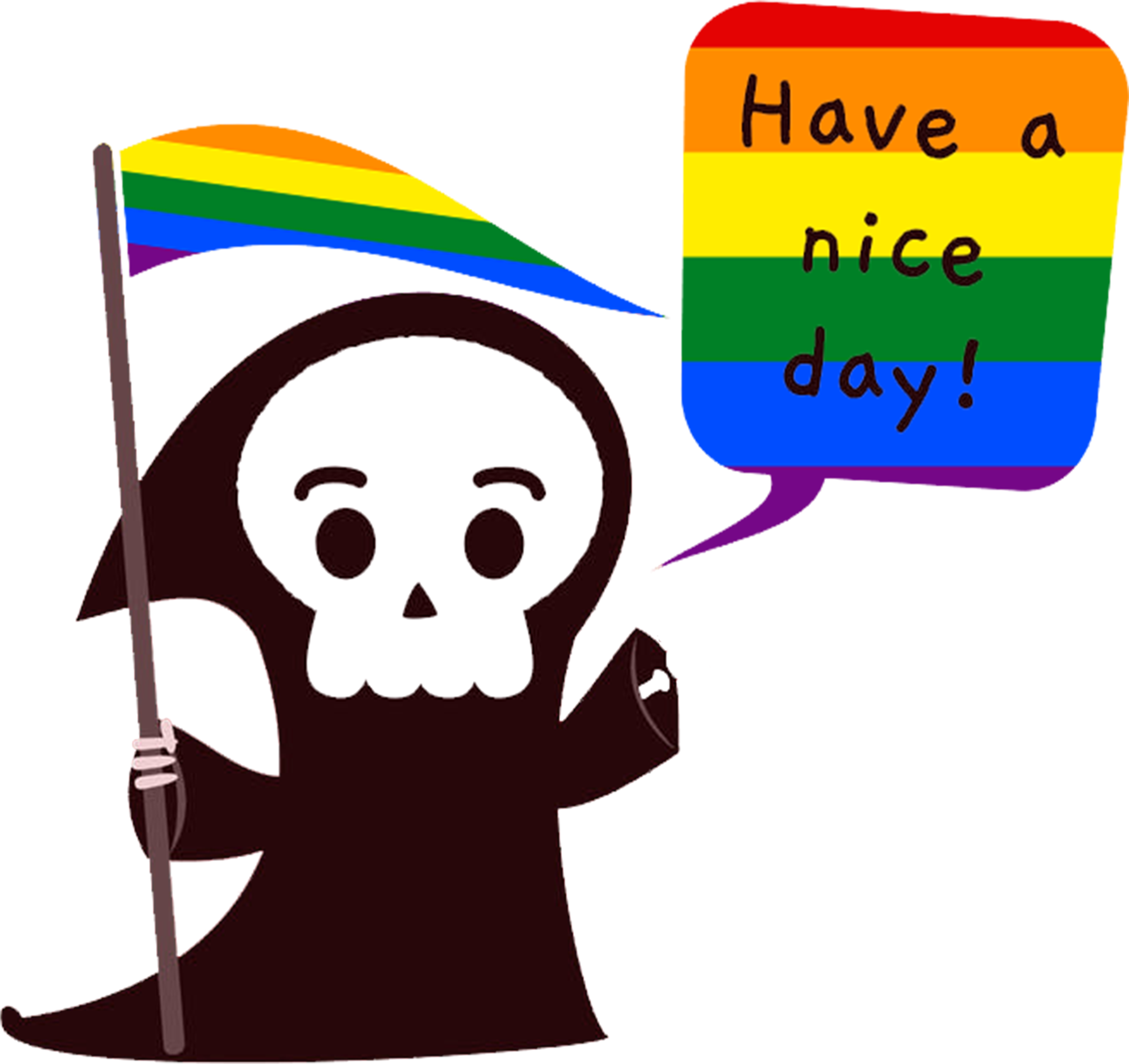 Gay Grim Reaper Have A Nice Day Pride Lgbt Colorful - Gay Grim Reaper Have A Nice Day Pride Lgbt Colorful (4500x5400)