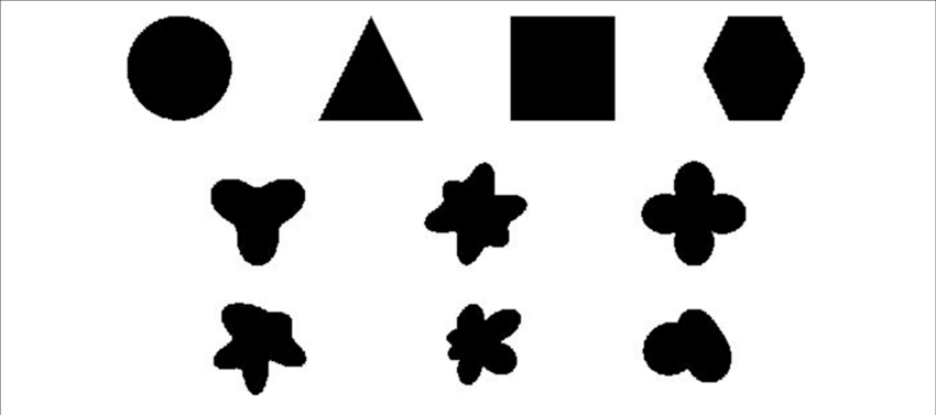 Ten Shapes Used In Experiments 1 And - Ten Shapes Used In Experiments 1 And (850x377)