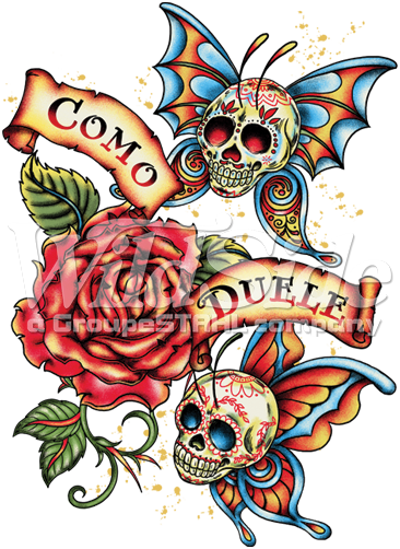 Como Duele Butterfly Skulls - Como Duele Butterfly Skulls (366x502)