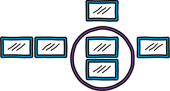 6 Whiteboards Arranged Around And In Hula Hoop - 6 Whiteboards Arranged Around And In Hula Hoop (587x314)