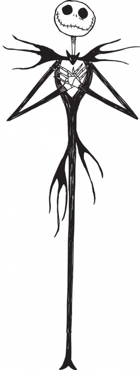 Nightmare Before Christmas Clipart Black And White - Nightmare Before Christmas Clipart Black And White (450x1185)