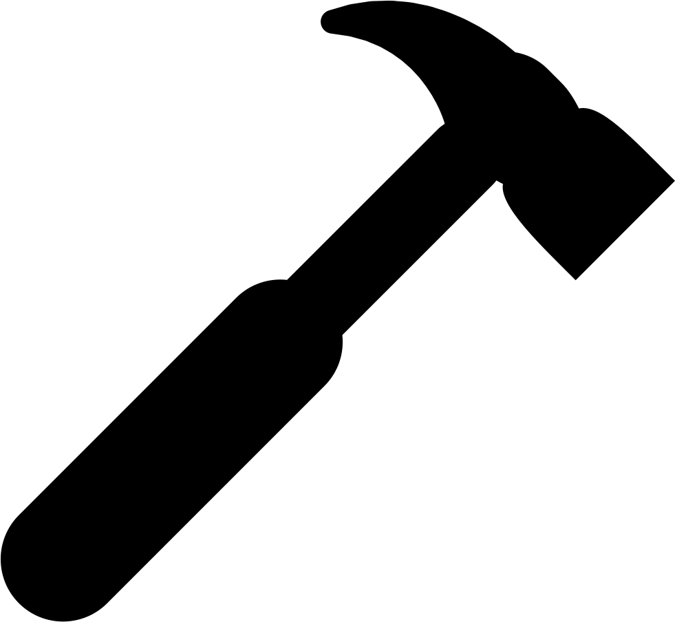 Png Black And White Silhouette Of A Crossed Hammer - Png Black And White Silhouette Of A Crossed Hammer (981x904)